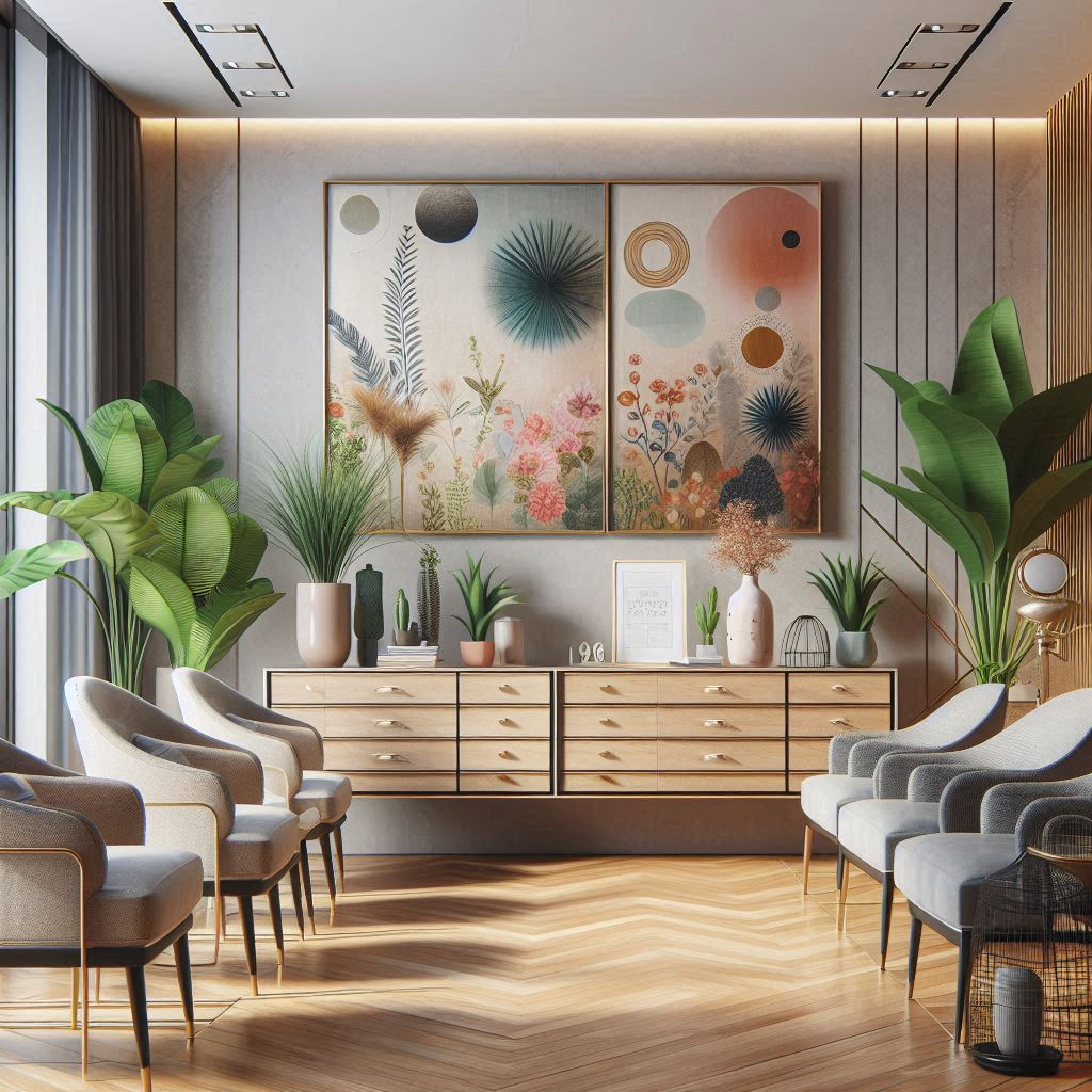 Sala de espera moderna en CISAVEN con sillas cómodas